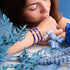 Blaue Sterne | 925er Sterlingsilber | Millefiori-Armband